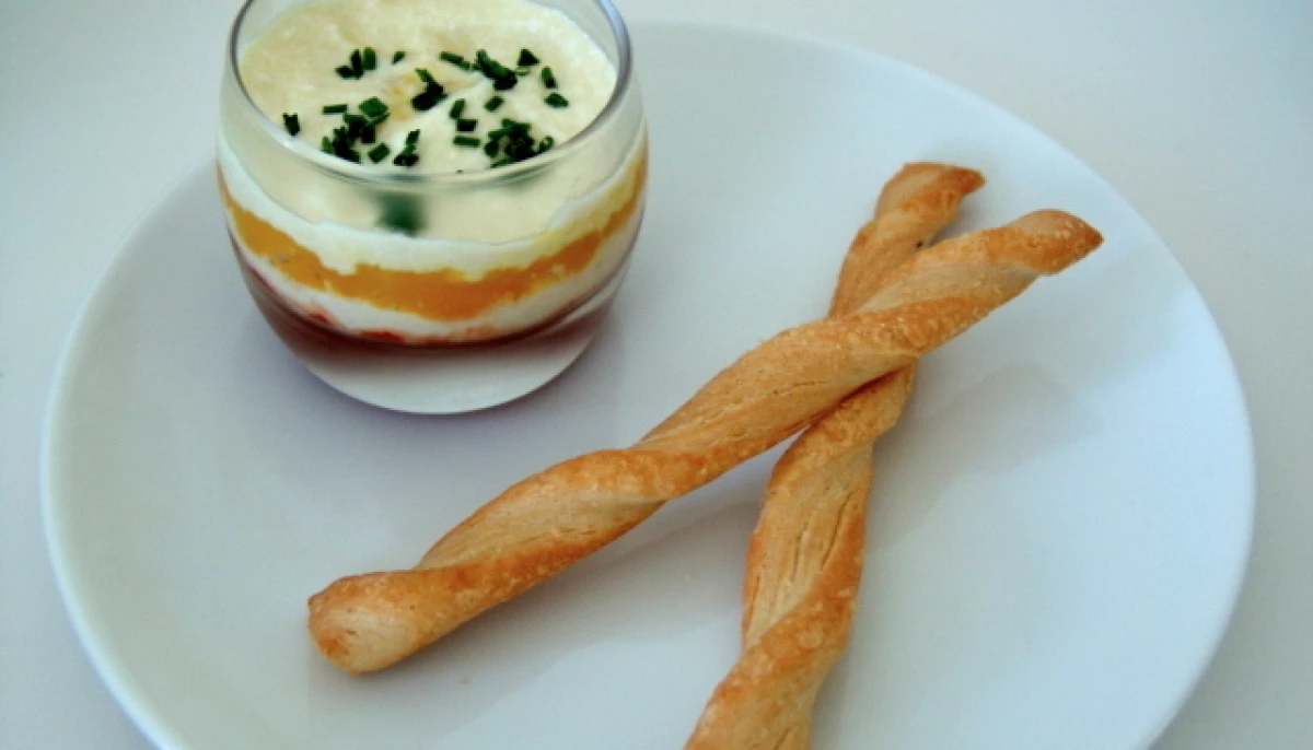 Verrine chèvre et poivron