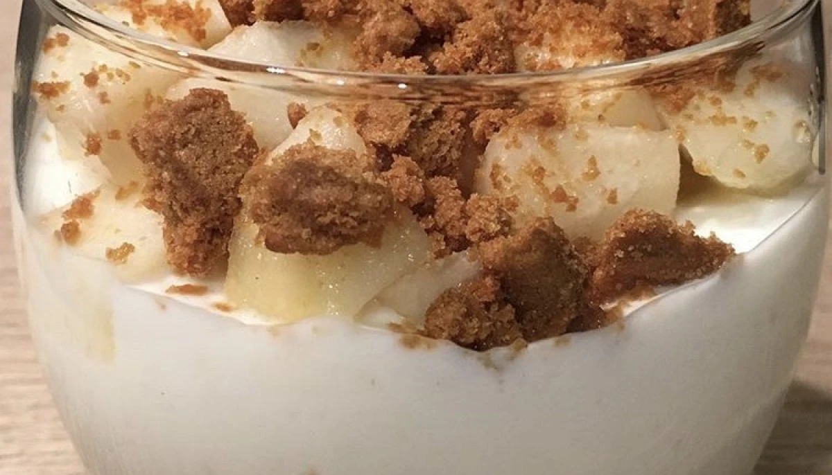 Verrine fromage blanc-poire-spéculoos