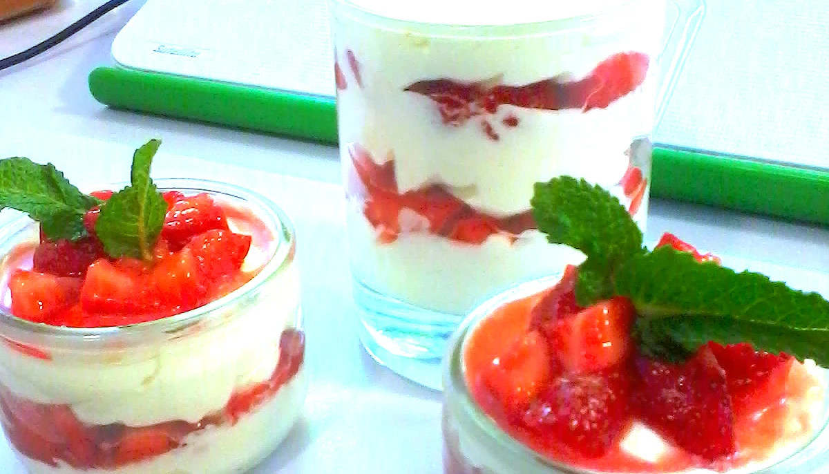 Verrines fraise mascarpone