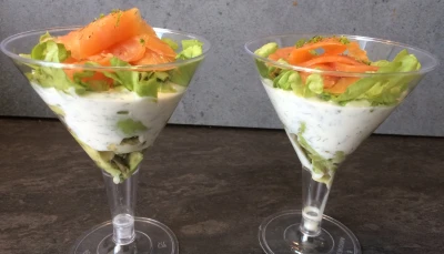 Verrines Truites avocat