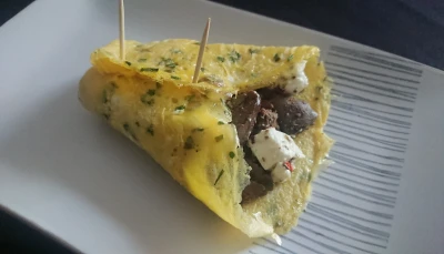 Wrap au foie de gésiers et feta