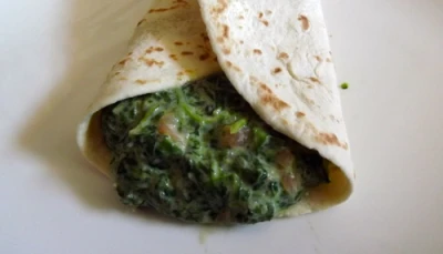 Wrap épinard et saumon fumé