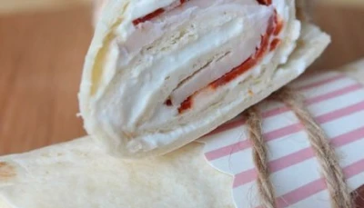 Wrap poulet - chorizo - chèvre frais