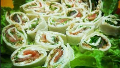 Wrap saumon / carré frais