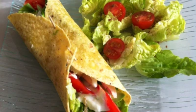 Wrap thon mayonnaise crudités