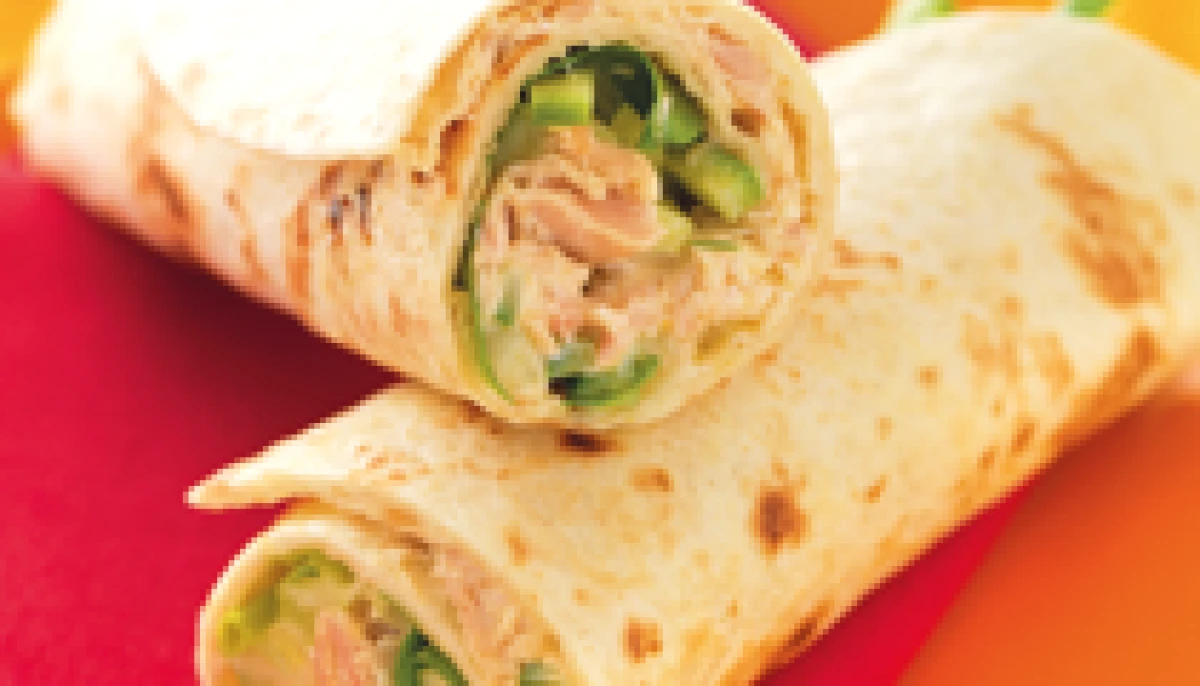 Wraps au thon et au concombre