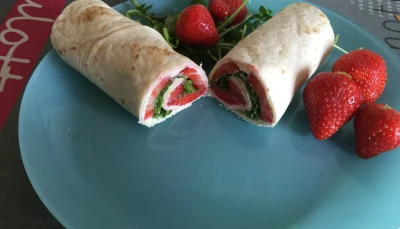Wraps fraise-roquette