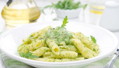 Gratin de pâtes au Pesto