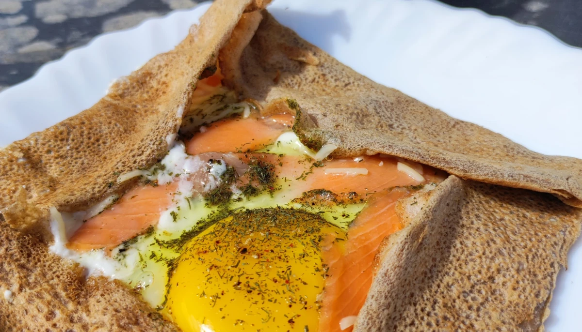 Galette bretonne à la truite et ricotta