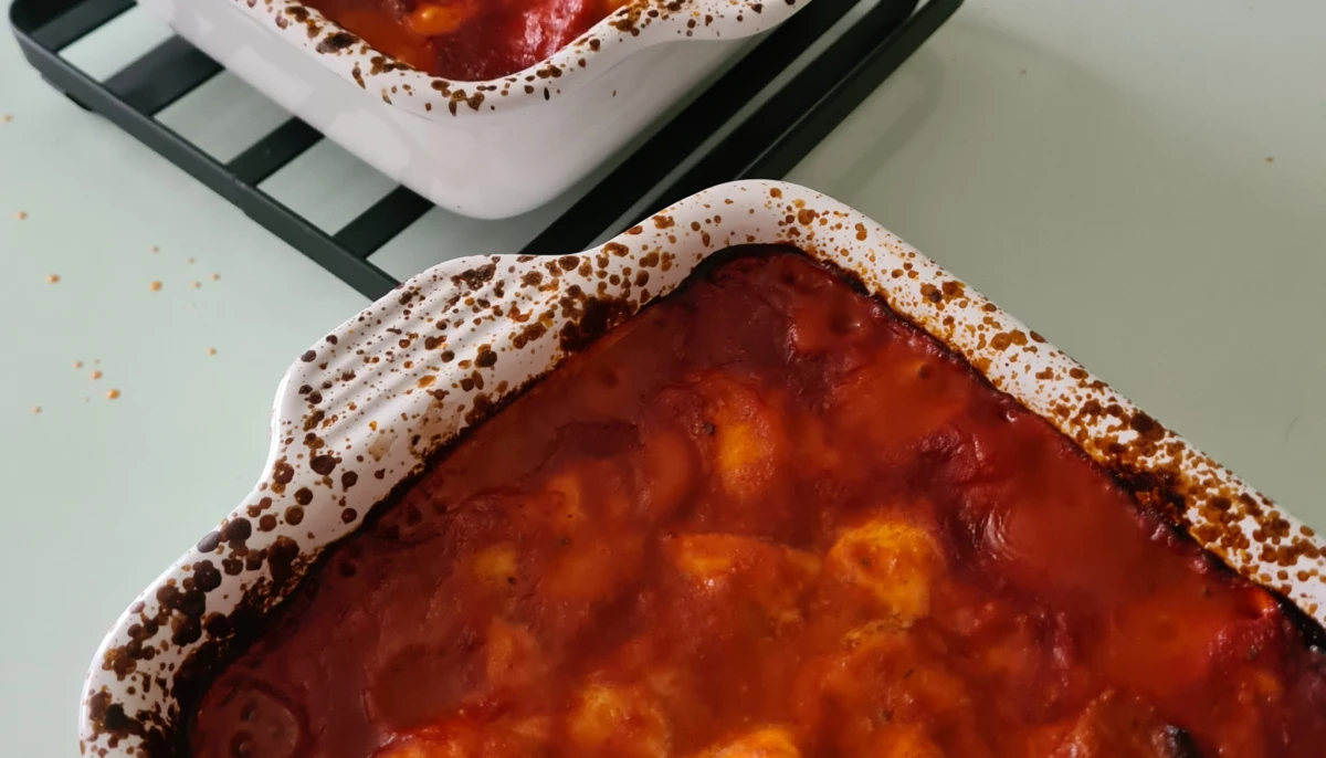 Gratin de gnocchis tomate pesto mozzarella