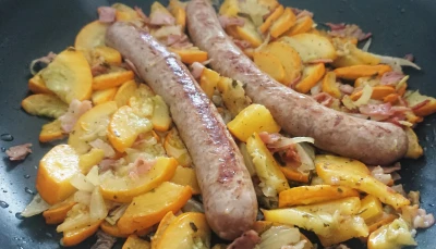 Poêlée de courgette jaune