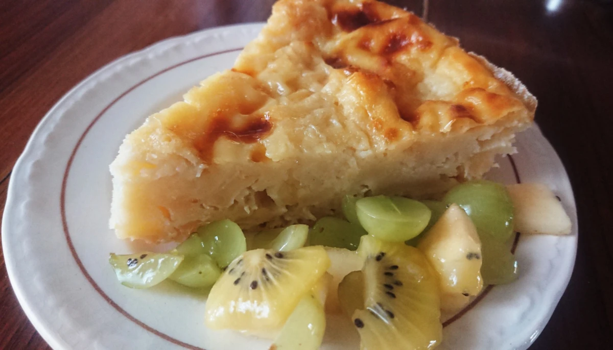 Gâteau aux pommes et crème pâtissière