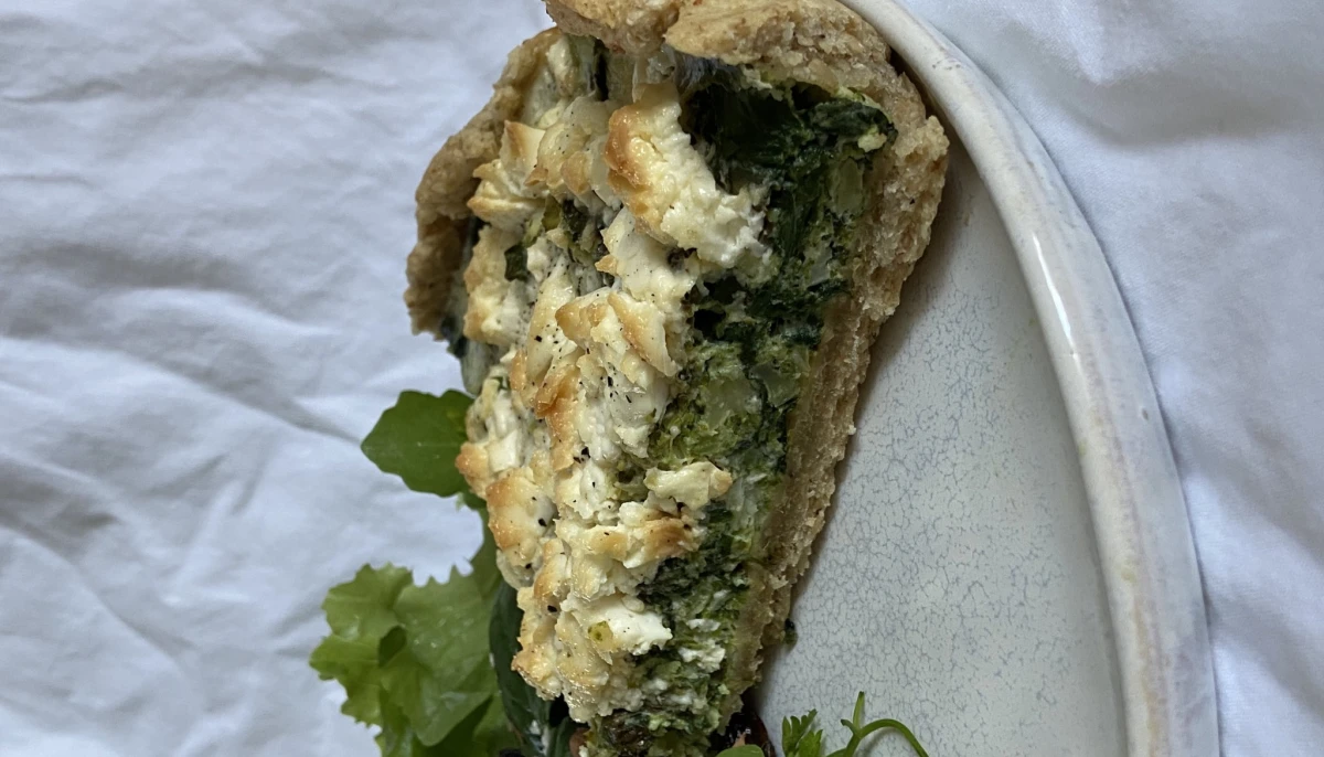 Tarte brocoli, épinards et feta
