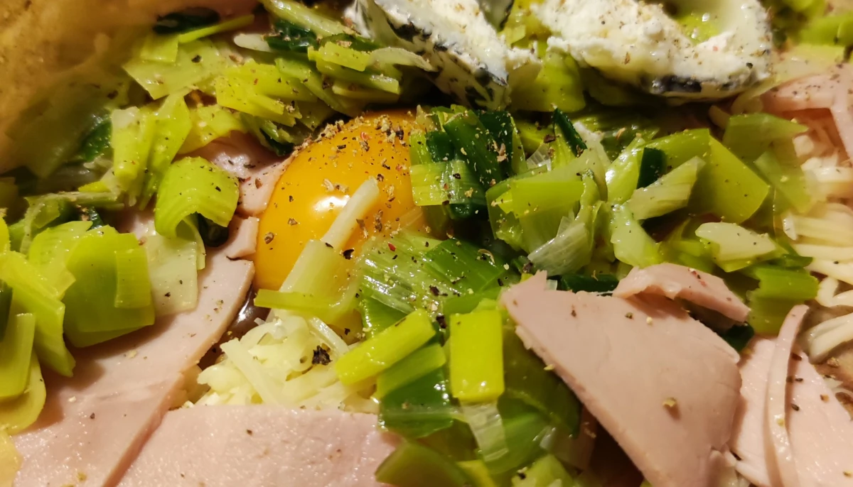 Galette Poireaux Chèvre Jambon