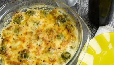 Gratin de choux de Bruxelles au fromage