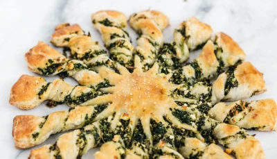 Tarte soleil aux épinards