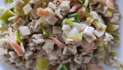 Crozet saumon poireaux