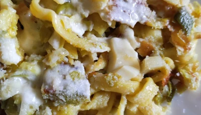 Tagliatelles maison aux poireaux et parmesan