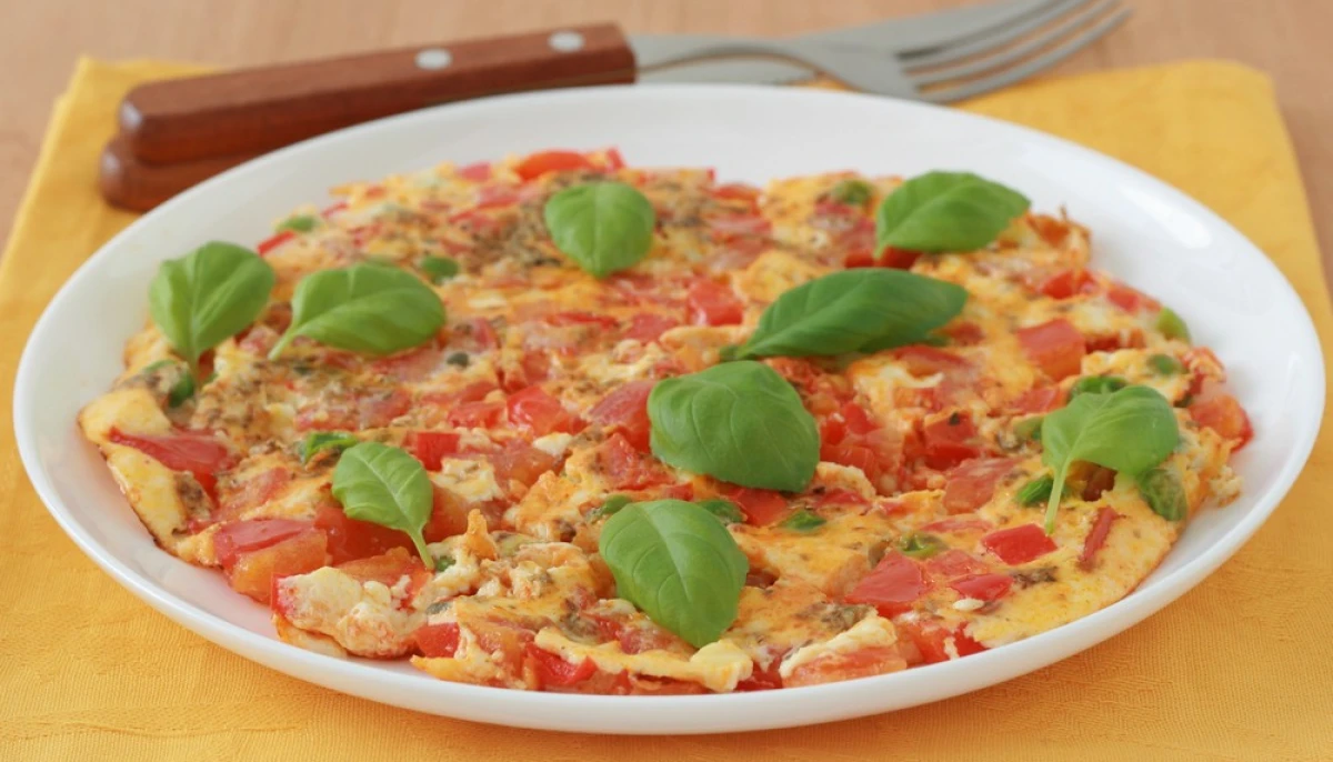 Omelette tomate basilic