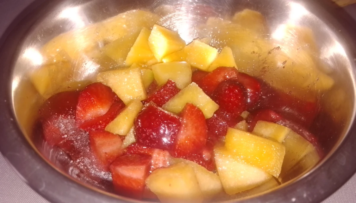 Salade fraises/melon au sirop d'agave
