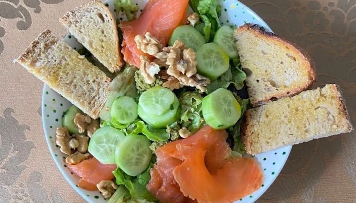 Salade de saumon fumé et concombre