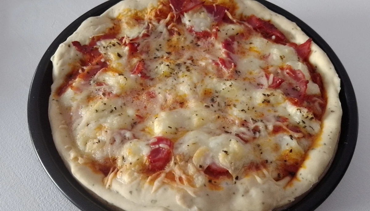 Pizza jambon/mozza à l'Airfryer