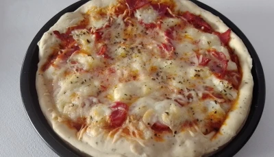 Pizza jambon/mozza à l'Airfryer