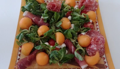 Entrée dînatoire au melon