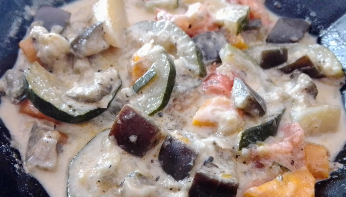 Poêlée aux légumes du soleil à la crème