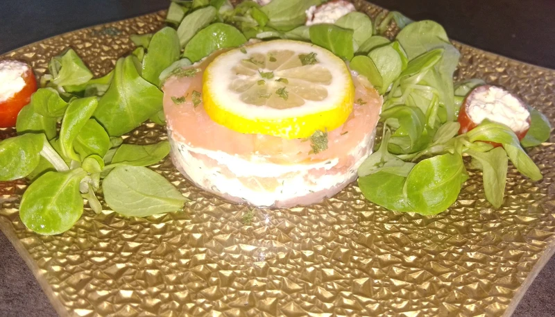 Millefeuille saumon mascarpone