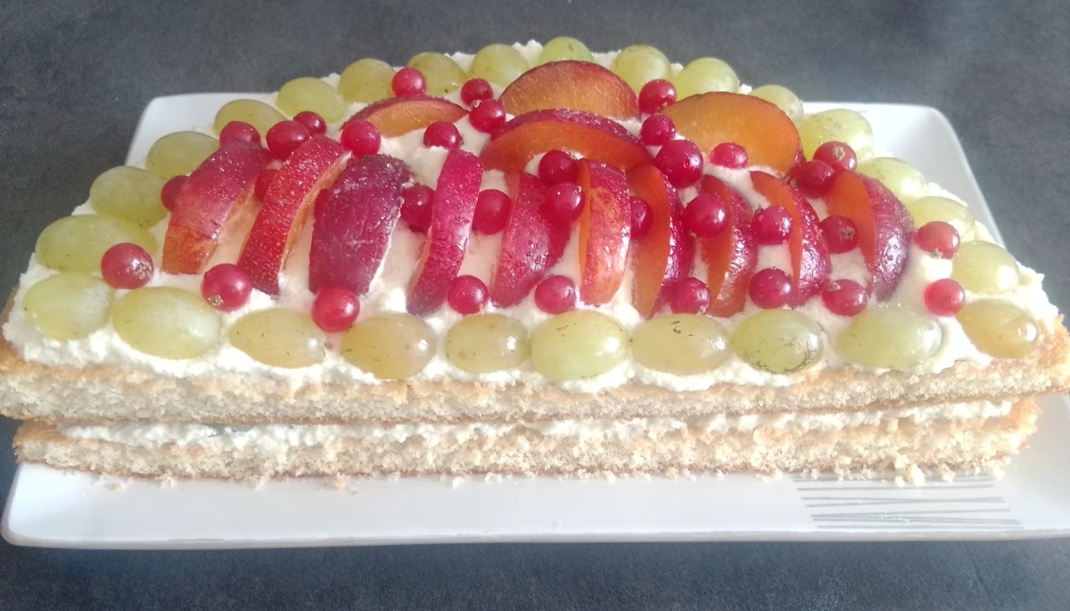 Gâteau trio de fruits
