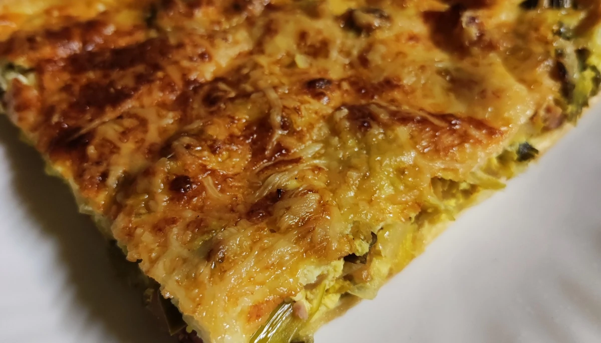 Tarte poireaux lardons