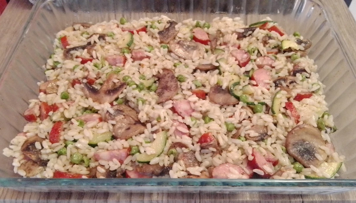 Risotto revisité à la saucisse fumée