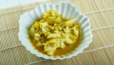 Curry de poireaux et pommes de terre