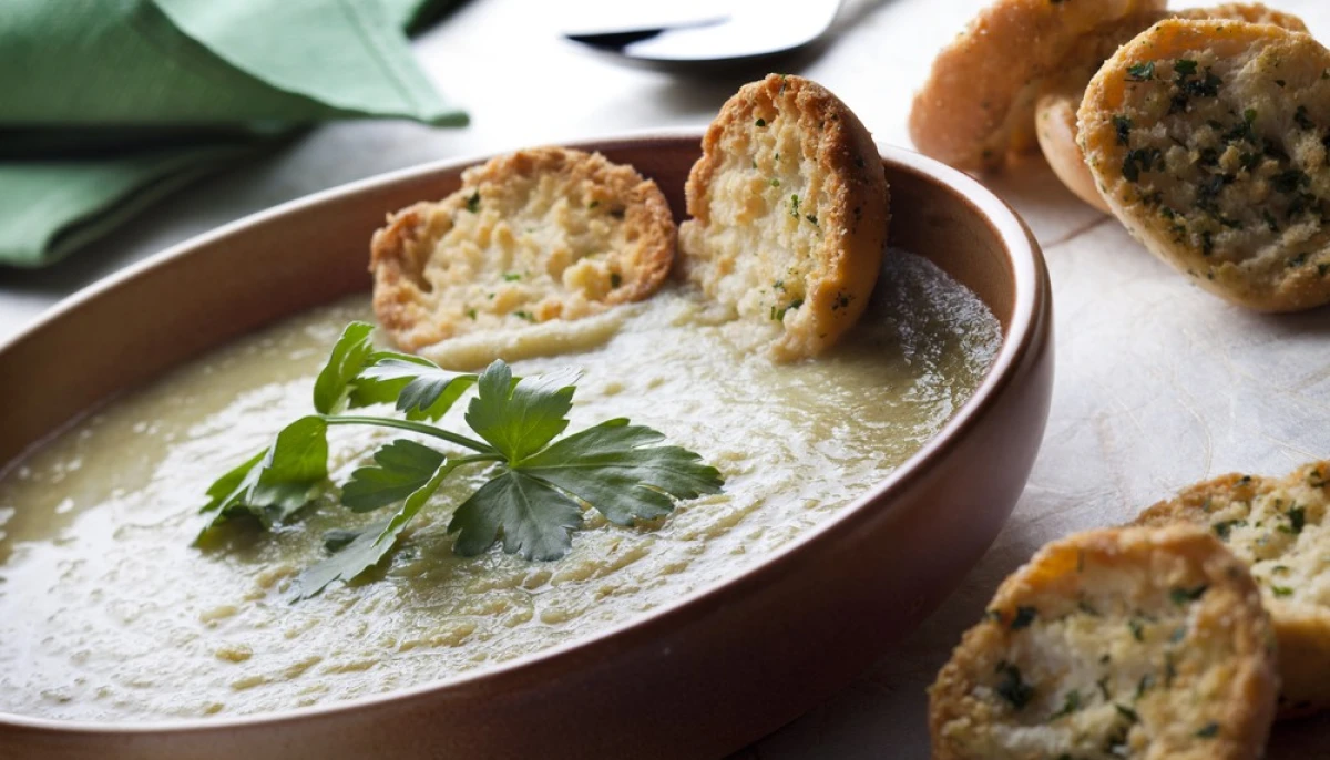 Potage de poireaux et céleri