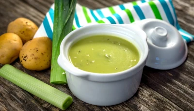 Soupe de poireaux et pommes de terre