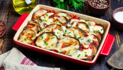 Aubergines grillées à la mozzarella