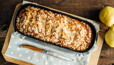 Cake aux poires et aux amandes