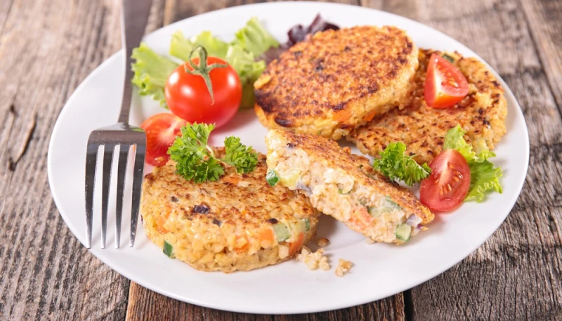 Galettes de quinoa aux légumes