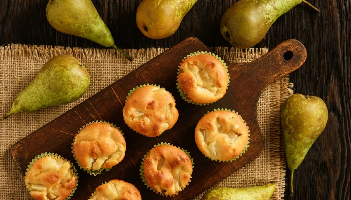 Muffins aux poires et à la cannelle