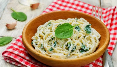 Pâtes aux épinards et ricotta
