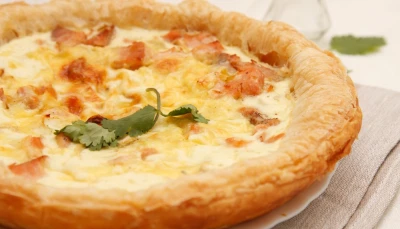 Quiche au saumon fumé
