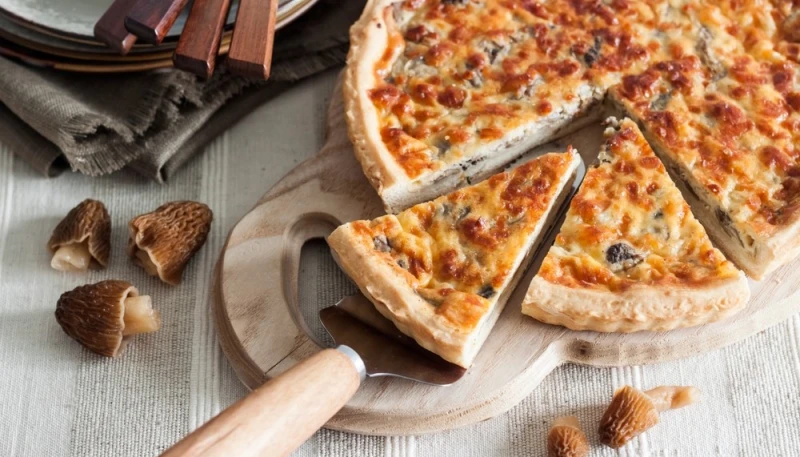Quiche aux morilles et fromage