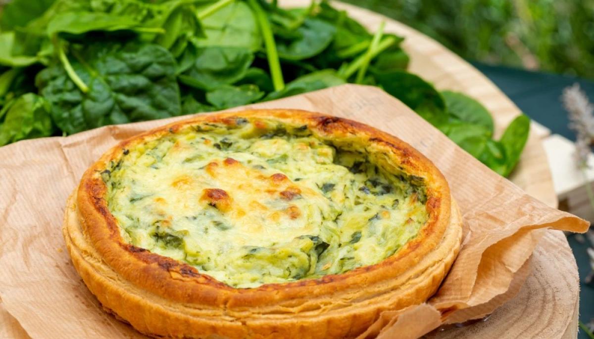 Tarte aux épinards et au chèvre