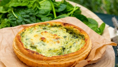 Tarte aux épinards et au chèvre