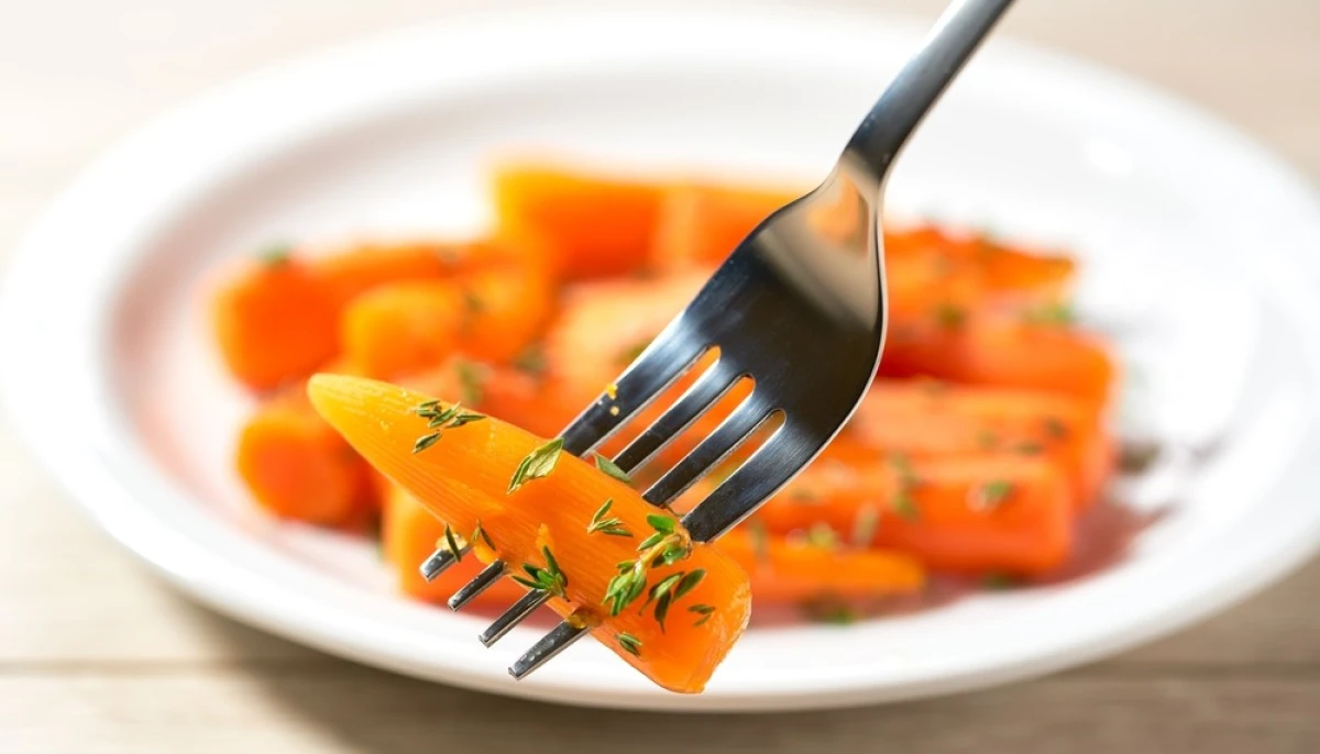 Carottes glacées au miel et thym