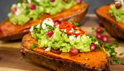 Patate douce au guacamole