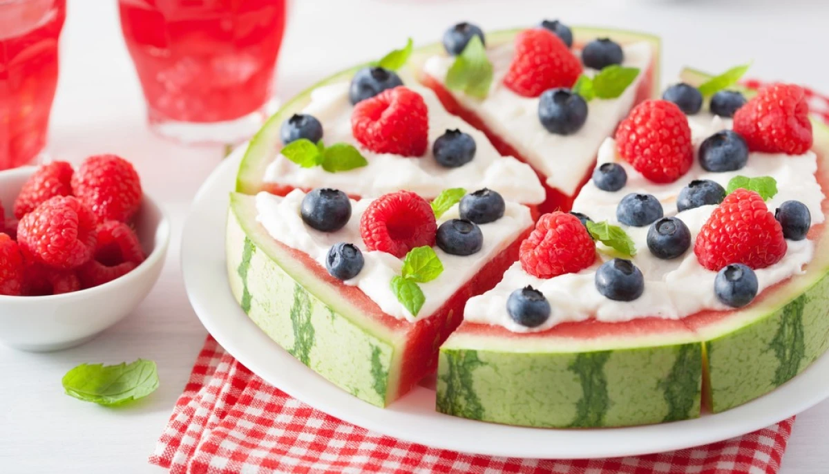 Pizza pastèque sucrée