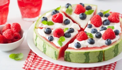 Pizza pastèque sucrée