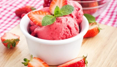 Sorbet à la fraise maison